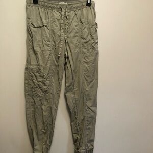 Nicole Miller Gray Jogger-Style with Elastic Waistband and Tapered Legs